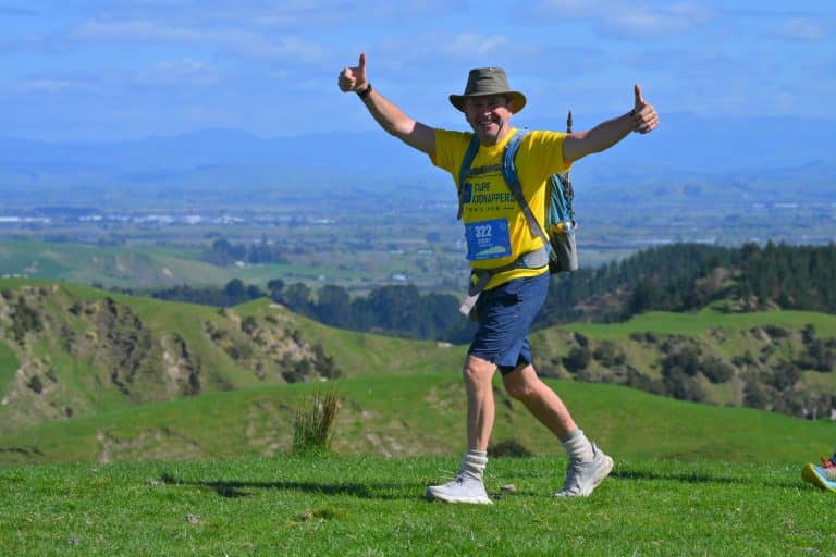 Jeremy Cole enjoying the view on the Cole Murray Cape Kidnappers Trail Run.