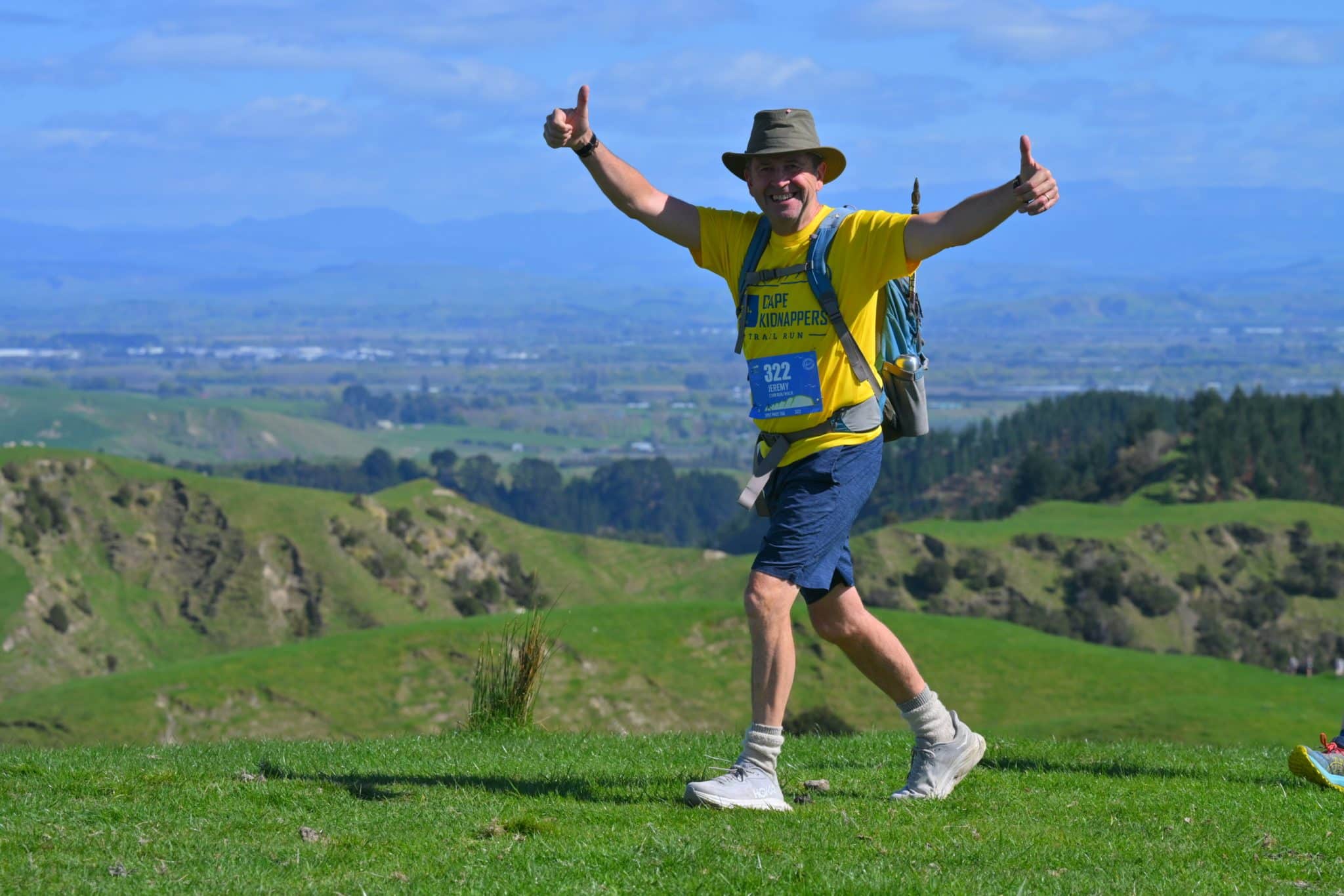 Jeremy Cole enjoying the view on the Cole Murray Cape Kidnappers Trail Run.